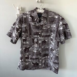 Reyn Spooner Yellowstone National Parks Men's Limited Print Shirt Size‎ M